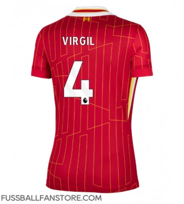 Liverpool Virgil van Dijk #4 Replik Heimtrikot Damen 2024-25 Kurzarm